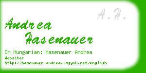 andrea hasenauer business card